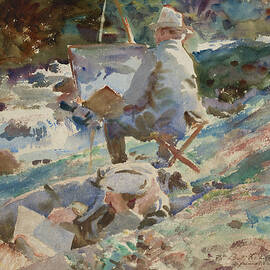 An Artist at His Easel by John Singer Sargent