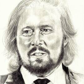 Barry Gibb portrait by Suzann Sines