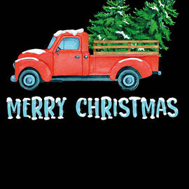 Vintage Wagon Christmas Pickup Truck Retro by Toms Tee Store