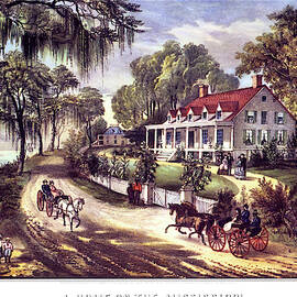 1870s 1800s A Home On The Mississippi - by Vintage Images