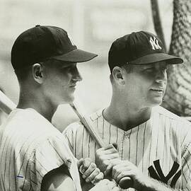 1961 Mickey Mantle and Roger Maris Vintage Photograph by Artistic Rifki