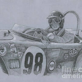 1964 Shelby Cobra and Ken Miles USRRC Mid Ohio by Yuriy Shevchuk