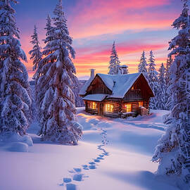 A cozy wooden cabin  by Manjik Pictures