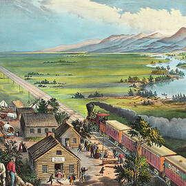 Across the Continent Westward  by Currier and Ives