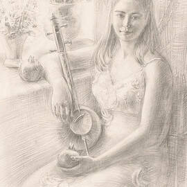 Anna with qyamancha by Meruzhan Khachatryan