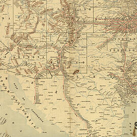 Atchison Topeka and Santa Fe Railroad by Vintage Railroad Maps
