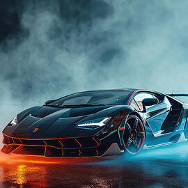 Centenario Radiance Lamborghini Centenario in Epic Smoke Symphony by Clark Leffler