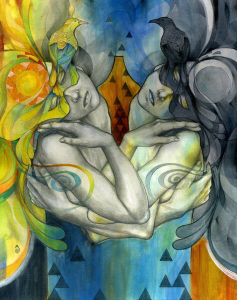 Wall Art - Painting - Duality by Patricia Ariel