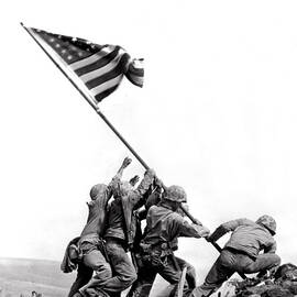 Flag Raising At Iwo Jima by Underwood Archives