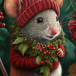 Happy Little Christmas Mouse by Tina LeCour