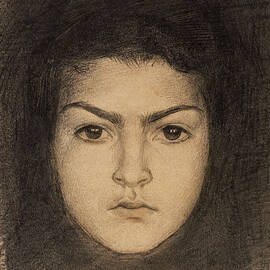 Head of a Woman Front by John Singer Sargent