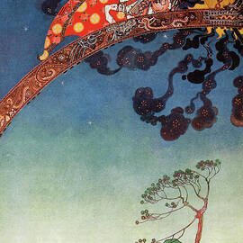 Kay Nielsen illustrations - East of the Sun and West of the Moon, leaving the castle by Kay Nielsen