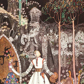 Kay Nielsen illustrations - The Giant Who Had No Heart in His Body, Farewell from the Princess by Kay Nielsen