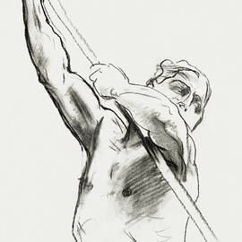 Male Torso with Pole by John Singer Sargent