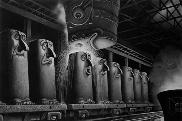 Wall Art - Drawing - Mold and Let Sit by Boris Artzybasheff