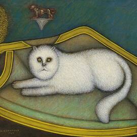 Morris Hirshfield American 1872 1946 Angora Cat 1937 39 dated on painting 1937 by Artistic Rifki