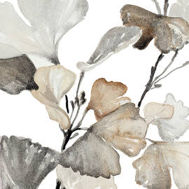 Neutral Ginko Stems Ii by Lanie Loreth