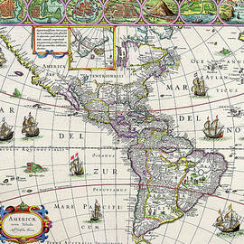 New Map of the Americas by Willem Blaeu
