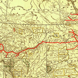 Northern Pacific Transcontinental 1900 by Vintage Railroad Maps