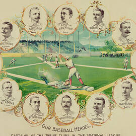 Our baseball heroes - captains of the twelve clubs in the National League by Vintage Sports