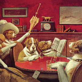 Poker Dogs This Game Is Over, 1903 by CM Coolidge