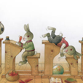 Rabbit school 02 by Kestutis Kasparavicius