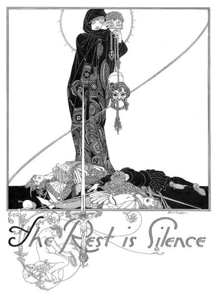 Wall Art - Drawing - Shakespeare Hamlet illustrations by John Austen - The Rest Is Silence by John Archibald Austen
