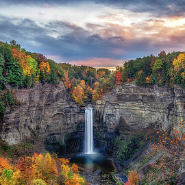 Taughannock Autumn Dusk by Mark Papke