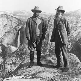 Teddy Roosevelt and John Muir by Underwood Archives