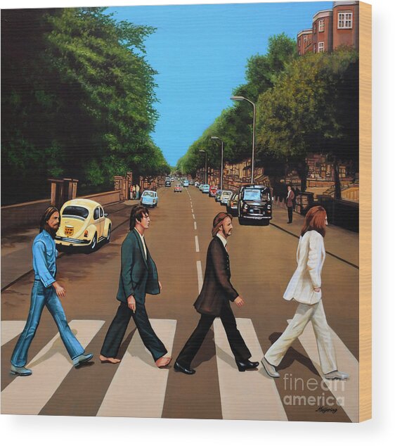 The Beatles Abbey Road Wood Print