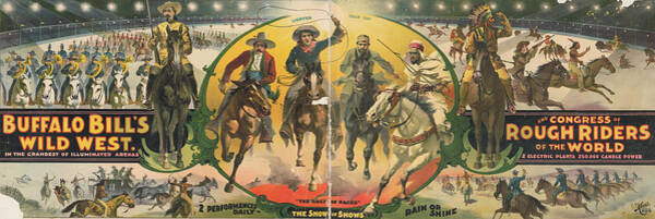 Wall Art - Drawing - The Show of Shows by Buffalo Bill's Wild West Show Poster