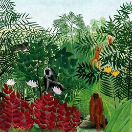 Tropical Forest With Monkeys 1910 by Bill Waterson