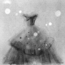 Vintage Black Dress Tulle and Ruffles by Beverly Brown