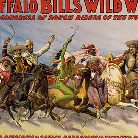 Wild rivalries of savage, barbarous and civilized races by Buffalo Bill's Wild West Show Poster
